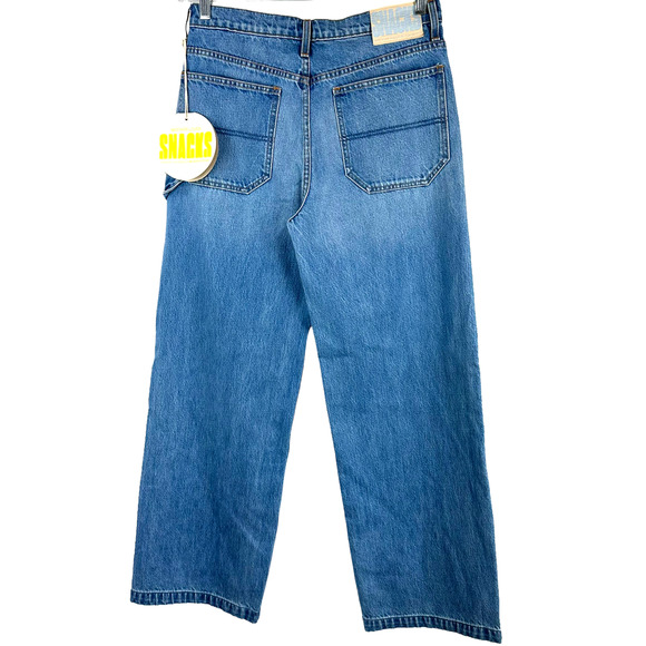 Mother Snacks! NWT The Fun Dip Utility Puddle Jeans Size 32 High Rise 80s 90s - Picture 4 of 11